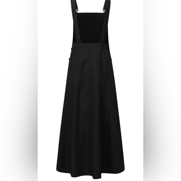 67. XS Women's Casual Loose A Line Long Suspender Skirt Overall Pinafore Dress - Picture 2 of 8